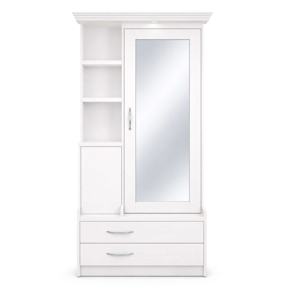 Venus Dressing Table with Mirror  Modern Vanity with Drawers & Shelves