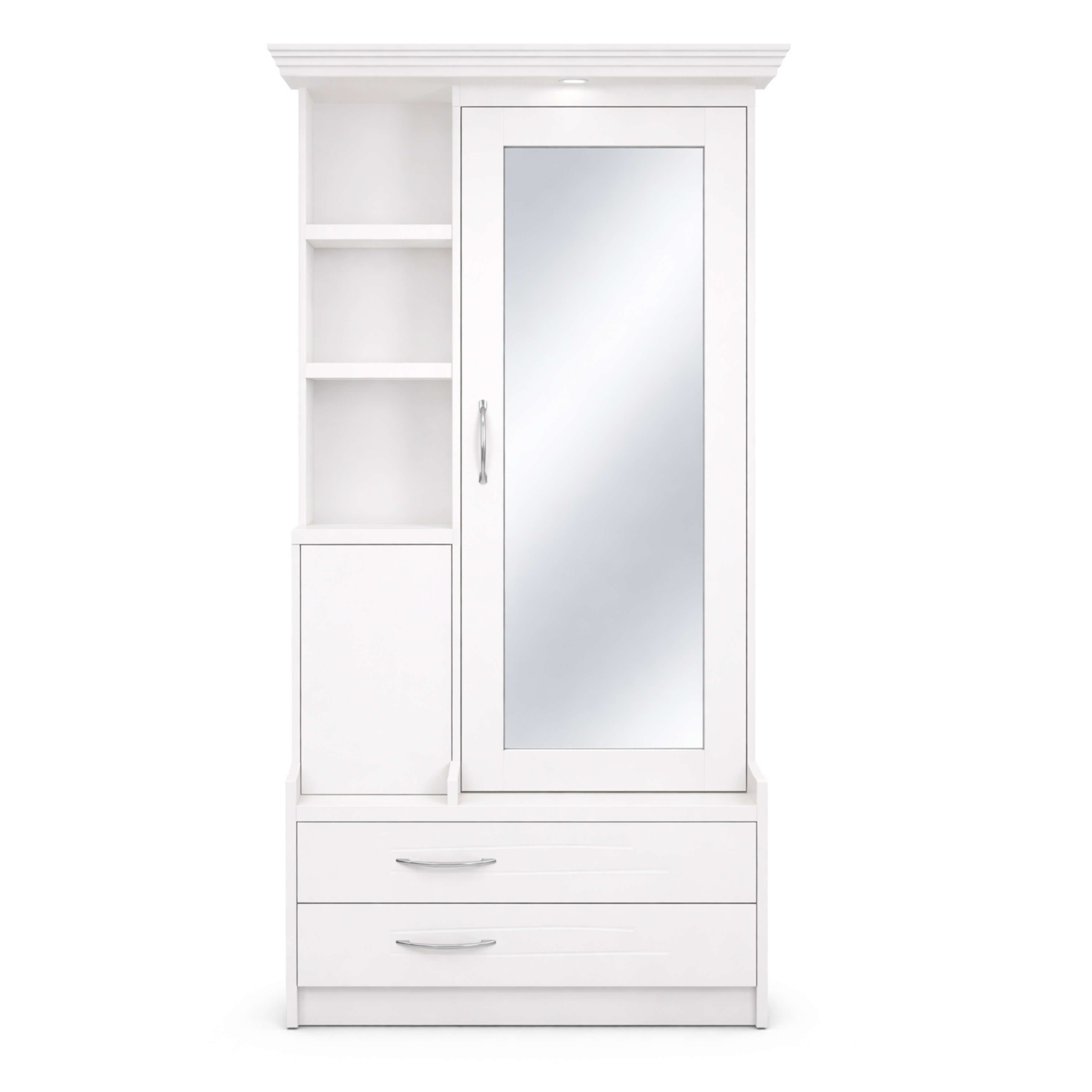 Venus Dressing Table with Mirror  Modern Vanity with Drawers & Shelves