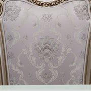 Mace damask chair back upholstery close-up