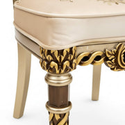 Sapphire dining chair seat edge and carving close-up