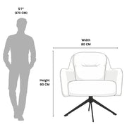 TY001BG Leisure Chair  Stylish Swivel Accent Chair for Living & Lounge Areas