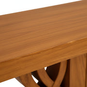 Reagan Console Table – Sculpted Elegance with Artistic Wooden Detailing