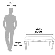 Comber marble dining table size diagram