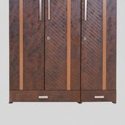 Membrane 3 Door Wardrobe  Elegant Walnut Storage for Modern Living