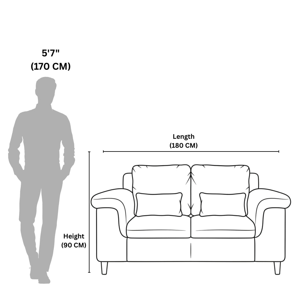 Elton 2-Seater Sofa – Where Comfort Meets Customizable Luxury