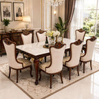 Boomer Marble 8+1 Seater Dining Table – Regal Craftsmanship with Timeless Grandeur