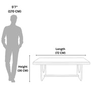 Pixel marble dining table size diagram