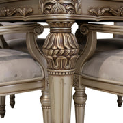 Mace carved table leg close-up