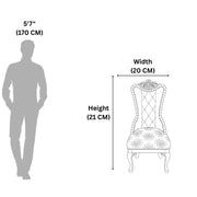Boomer dining chair size diagram