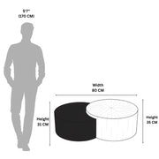 HT38 Coffee Table Set of 2’s dimensions give an accurate estimate of how it will look