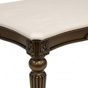 Comber carved apron and marble top edge close-up