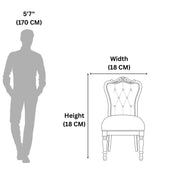 Drum dining chair size diagram