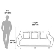 Mellow Suede 3-Seater Sofa  Relaxing Comfort in a Modern Fabric Finish