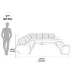 Justin L Shape Sofa  Elegant, Spacious & Ultra Comfortable