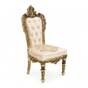 Sapphire carved dining chair, front angle