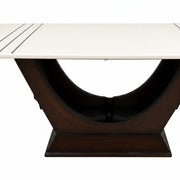 Conch arched base and plinth front close-up