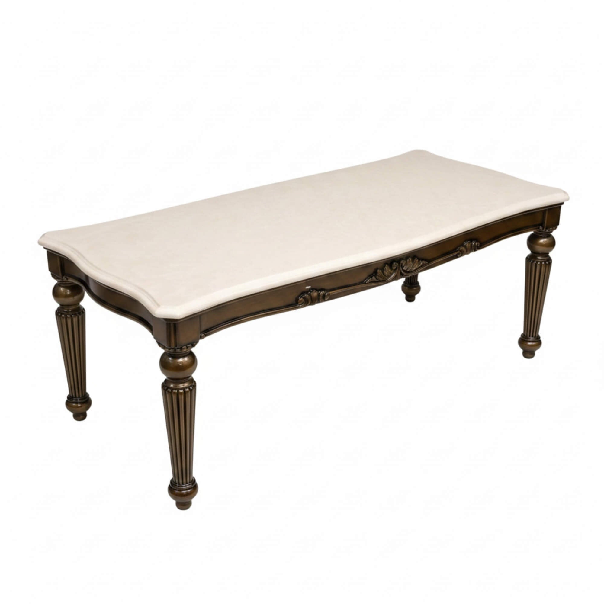 Comber Marble 6+1 Seater Dining Table Metallic – Timeless Craftsmanship with Metallic Accents