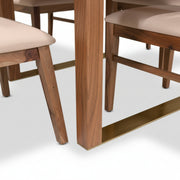 Stella table leg frame close-up