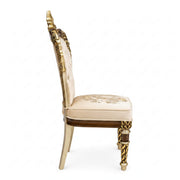 Sapphire carved dining chair, side view
