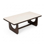 Pixel marble dining table, angled view