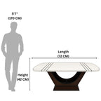 Conch Marble 6+1 Seater Dining Table – Sculptural Grace with Timeless Marble Elegance