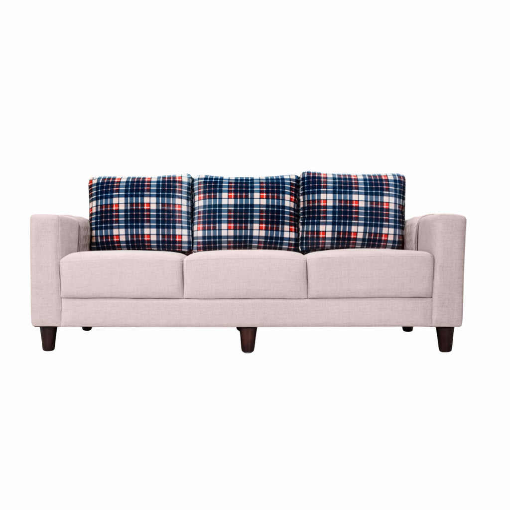 Garnet Grey Fabric 3-Seater Sofa – A Modern Statement in Comfort and Style