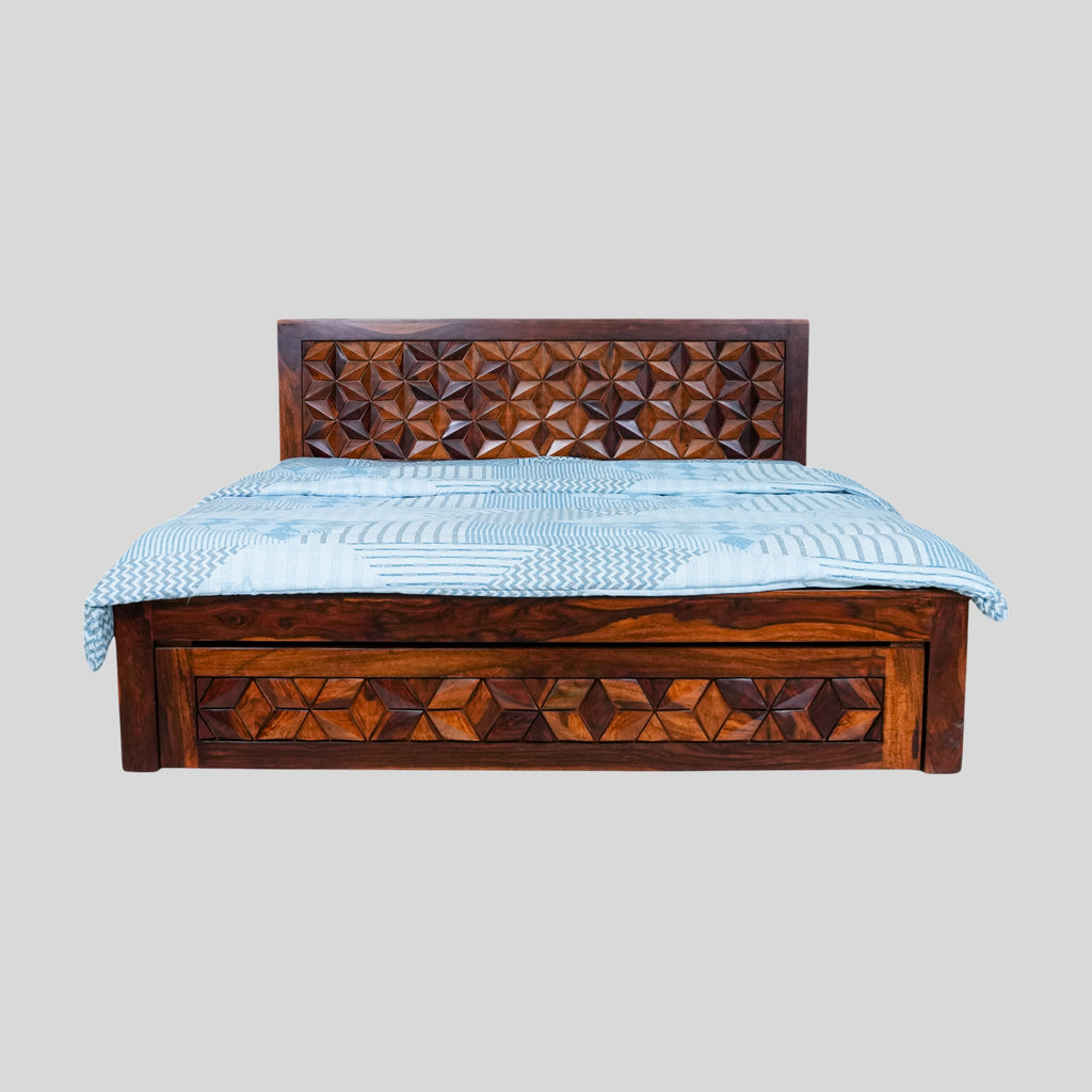 Star Diamond King Bed with Storage  Elegance Meets Utility