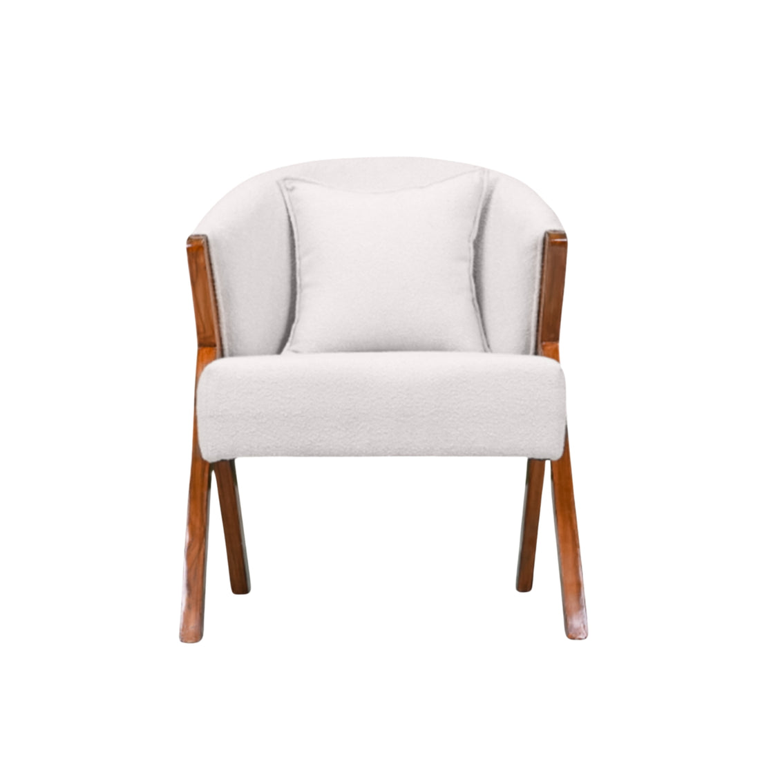Aspen Beige Fabric Lobby Chair  A Compact, Stylish Accent for Modern Homes