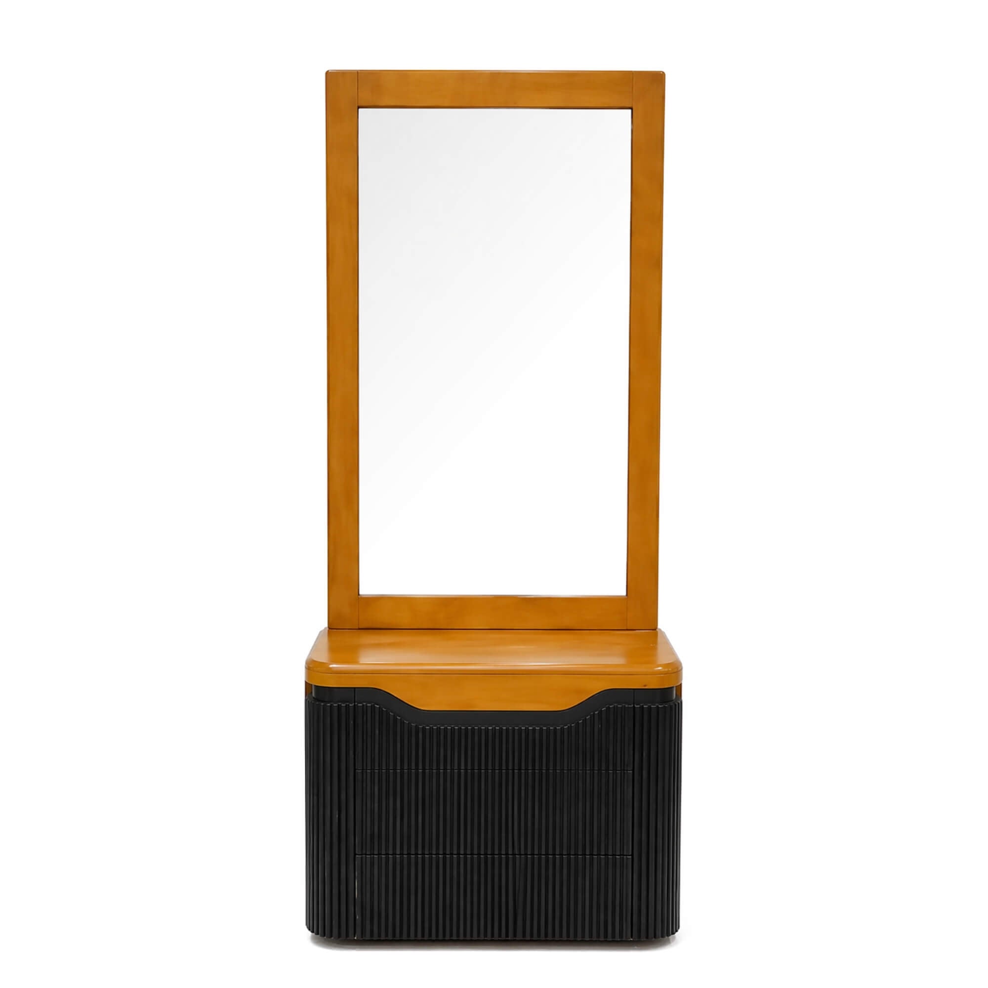 Flute Dressing Table with Mirror – Textured Sophistication Meets Everyday Function