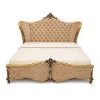 Harmony Carvin King Bed with Storage – Ornate Craftsmanship with Grand Comfort