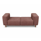 Azra Divider Brown 2 seter sofa with wooden legs