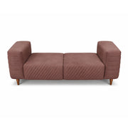 Azra Divider Brown 2 seter sofa with wooden legs
