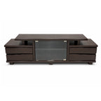 Oliver Entertainment Unit- Glossy Walnut Design with Spacious Modern Storage