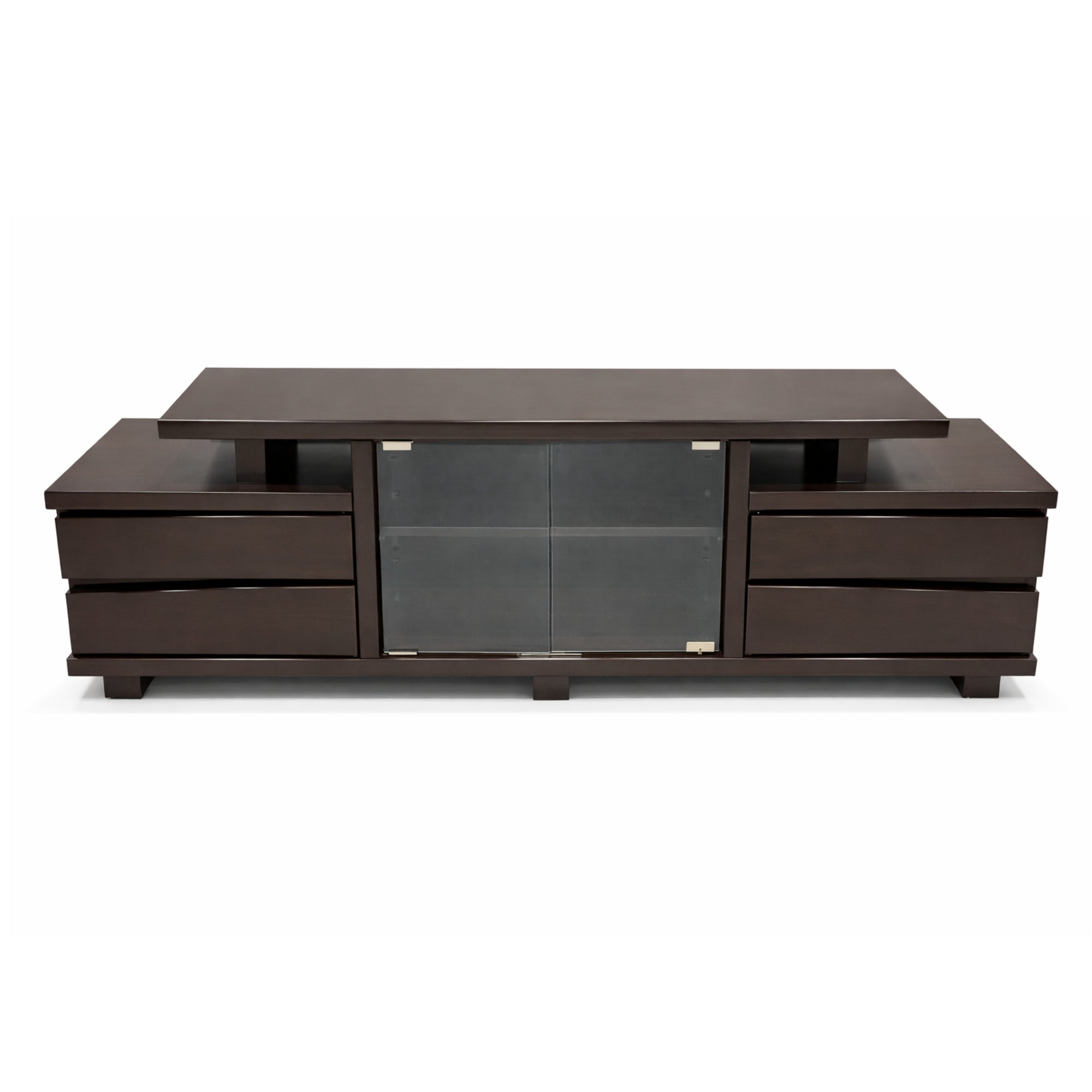 Oliver Entertainment Unit- Glossy Walnut Design with Spacious Modern Storage
