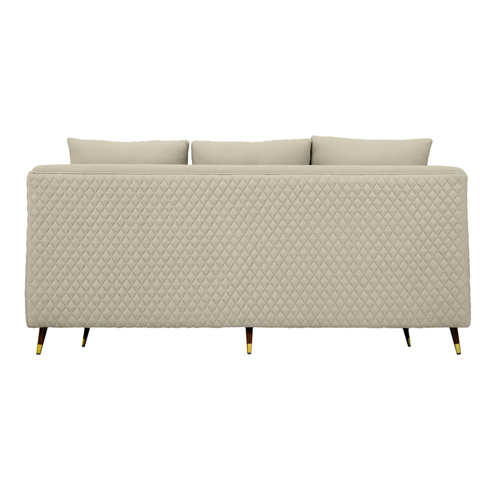 Arabica Modern Blue & Beige Fabric 3-Seater Sofa - Elegant Sofa for Comfortable