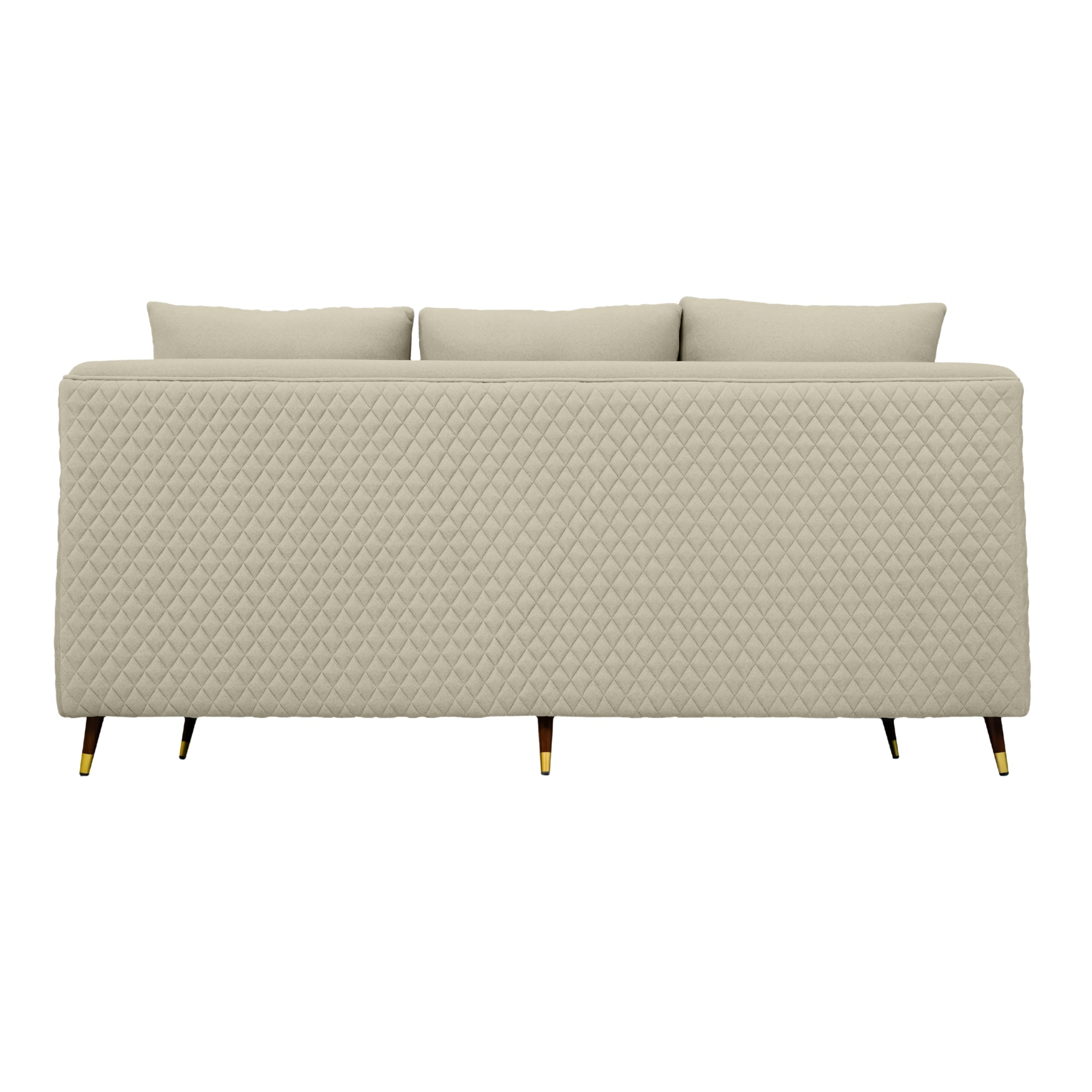 Arabica Modern Blue & Beige Fabric 3-Seater Sofa - Elegant Sofa for Comfortable