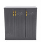 Whirlpool Shoe Rack with 3 Drawers- Shoe Rack with Gold Handles & Concealed Storage