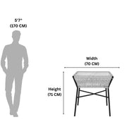 Garden Set RS5 - 4 Chairs with Glass Top Outdoor Table