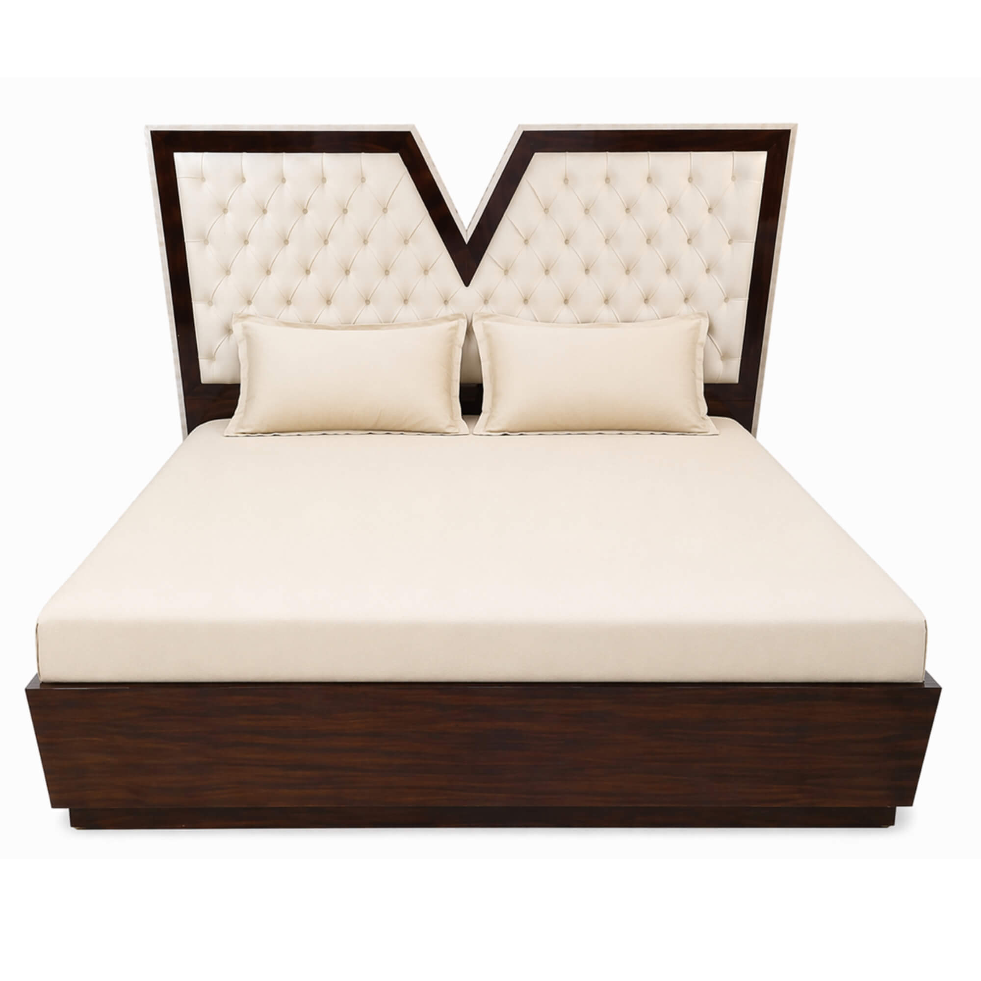 Tucain King Bed with Hydraulic Storage – Modern Geometry with Plush Comfort