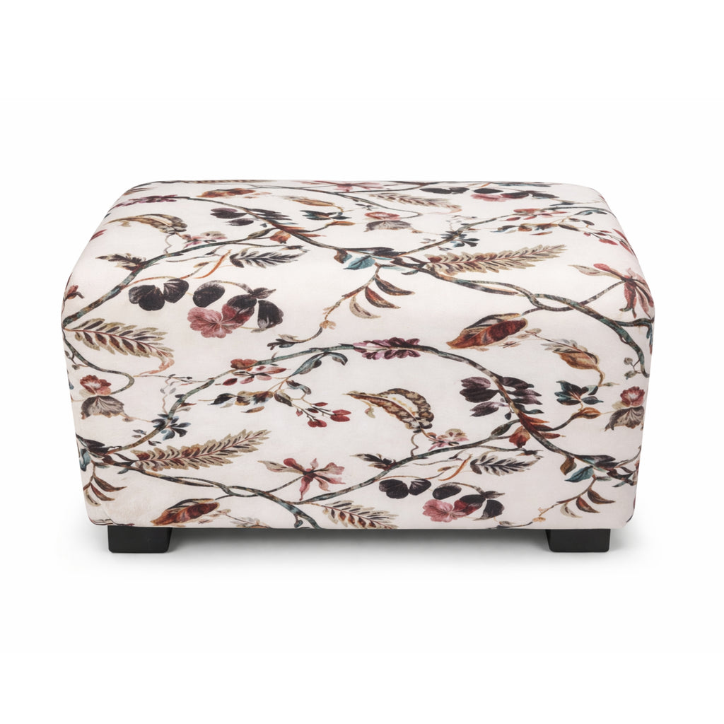 Bliss Puffi Ottoman - Upholstered Square Pouffe for Living Room