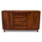 Classic Multiunit- Elegant Sheesham Wood Storage with Sleek Walnut Finish
