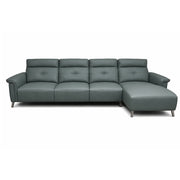 Gray sectional sofa on a white background
