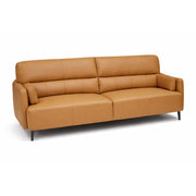 Salone 3-Seater Leather Sofa  Premium Mustard Leather Sofa for Living Rooms