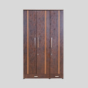 Membrane 3 Door Wardrobe  Elegant Walnut Storage for Modern Living