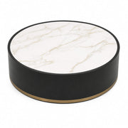 N459E Coffee Table- Modern Round Marble-Top Center Table with Contemporary Elegance