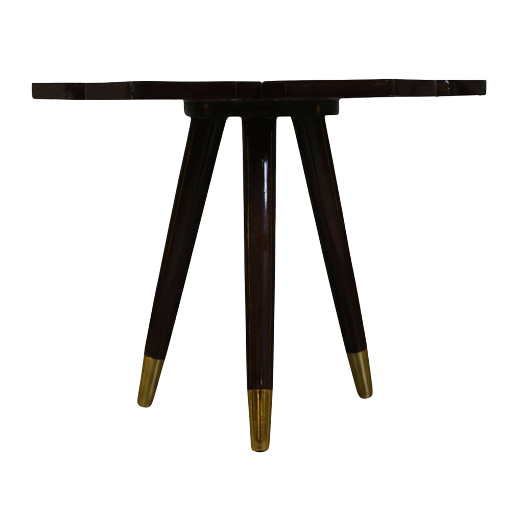 Kamal End Table  Walnut Solid Wood Side Table for Living Spaces
