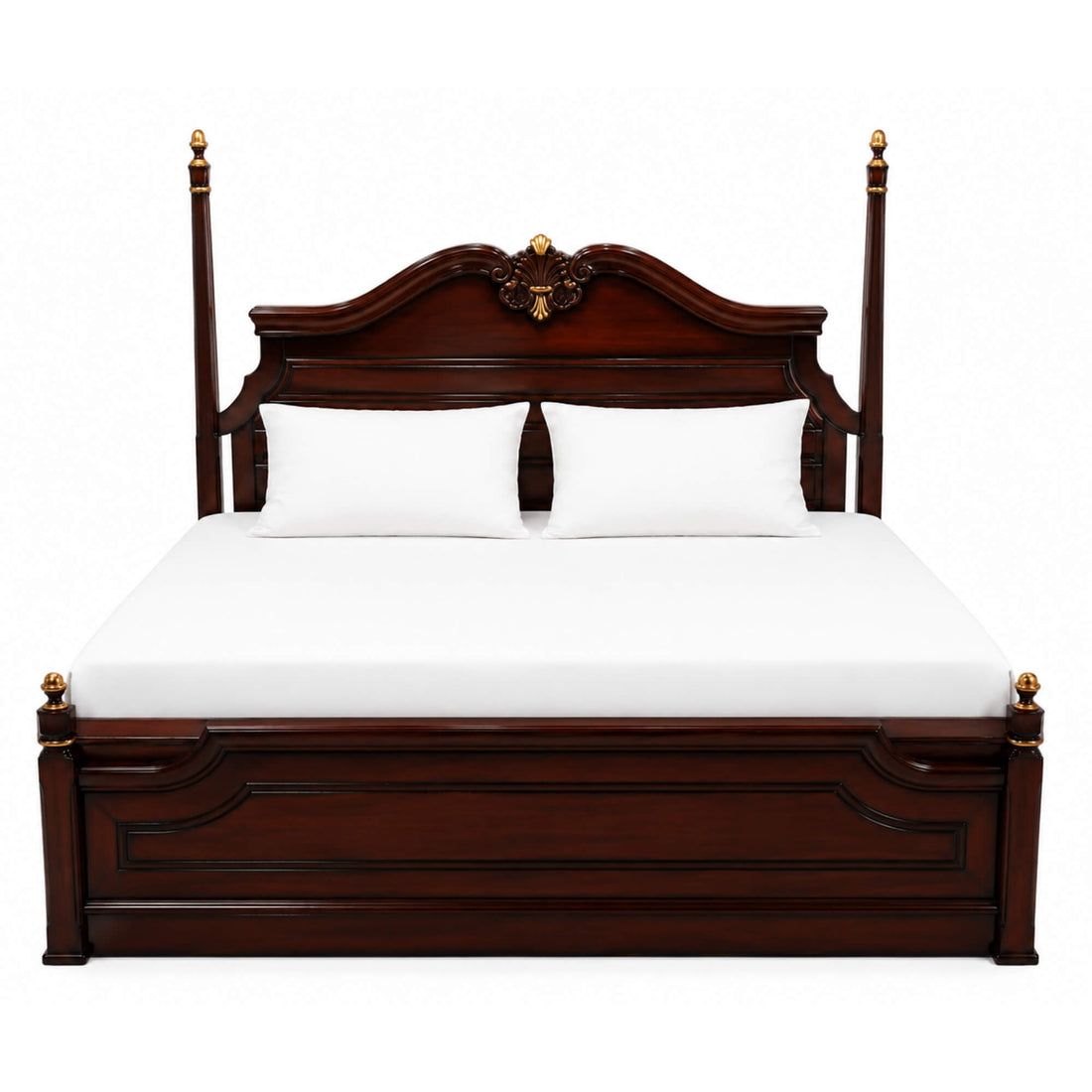 Tower King Bed with Storage- Royal Bedroom Elegance