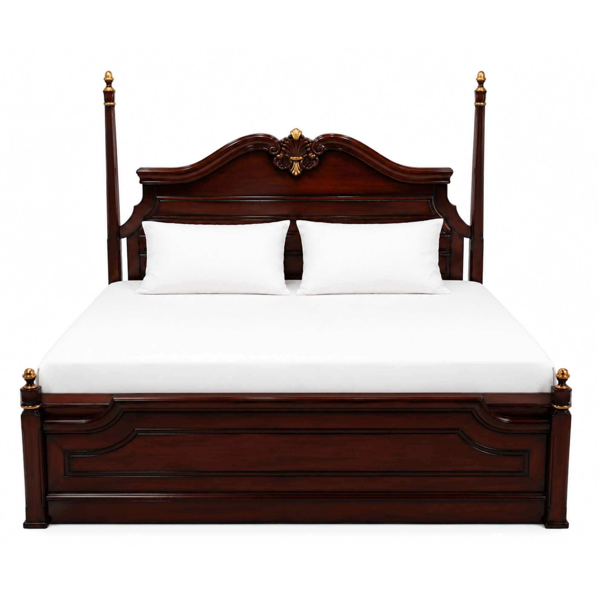 Tower King Bed with Storage- Royal Bedroom Elegance