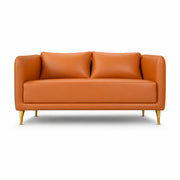Erica Modern Maroon Leatherette Sofa – A Statement of Comfort & Style