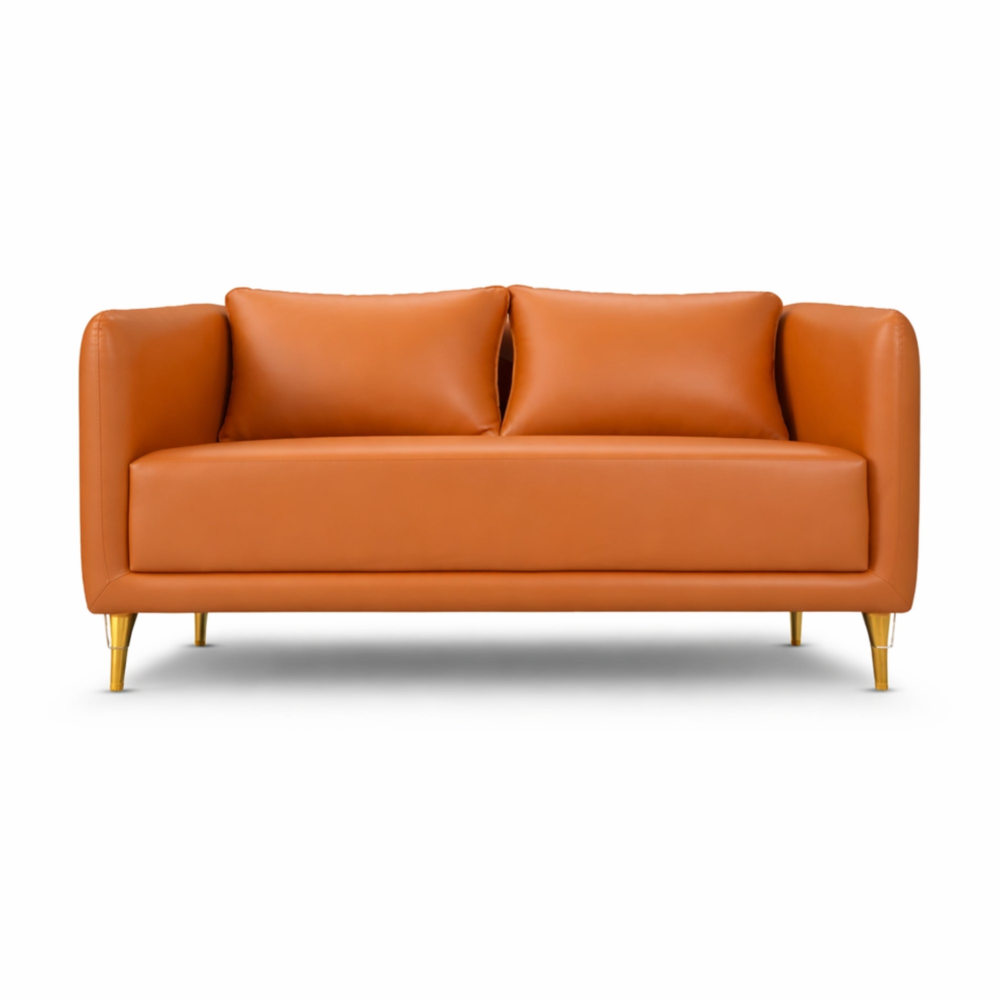 Erica Modern Maroon Leatherette Sofa – A Statement of Comfort & Style